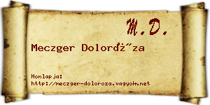 Meczger Doloróza névjegykártya
